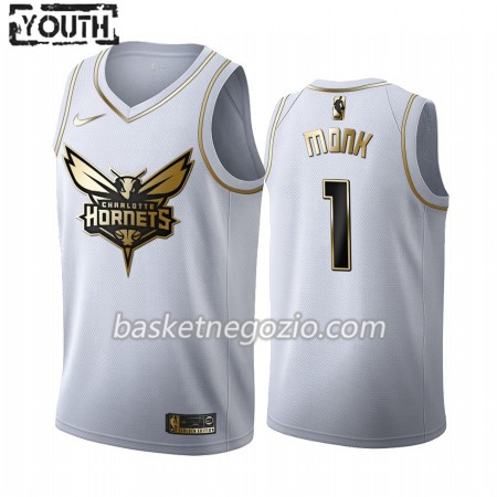 Canotte Bambino Charlotte Hornets Malik Monk 1 2019-20 Nike Bianco Golden Edition Swingman